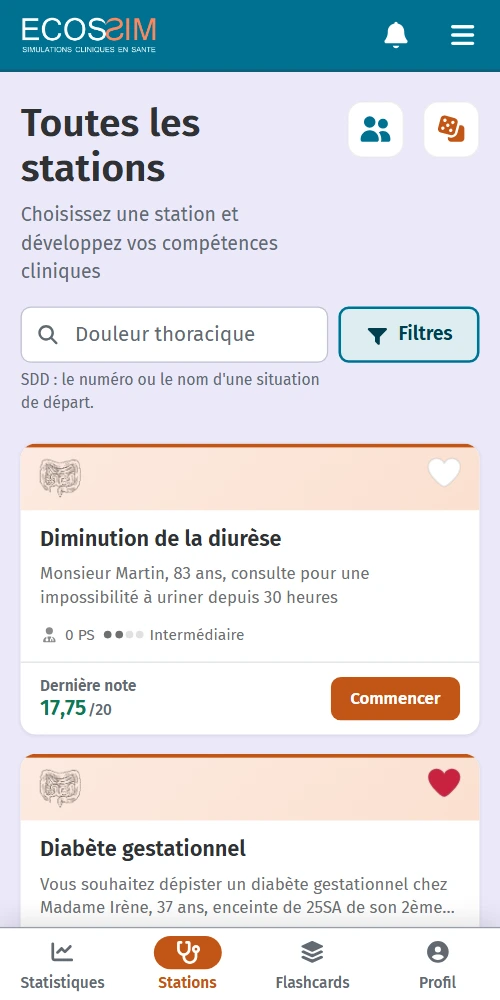 Recherche de station optimisée
